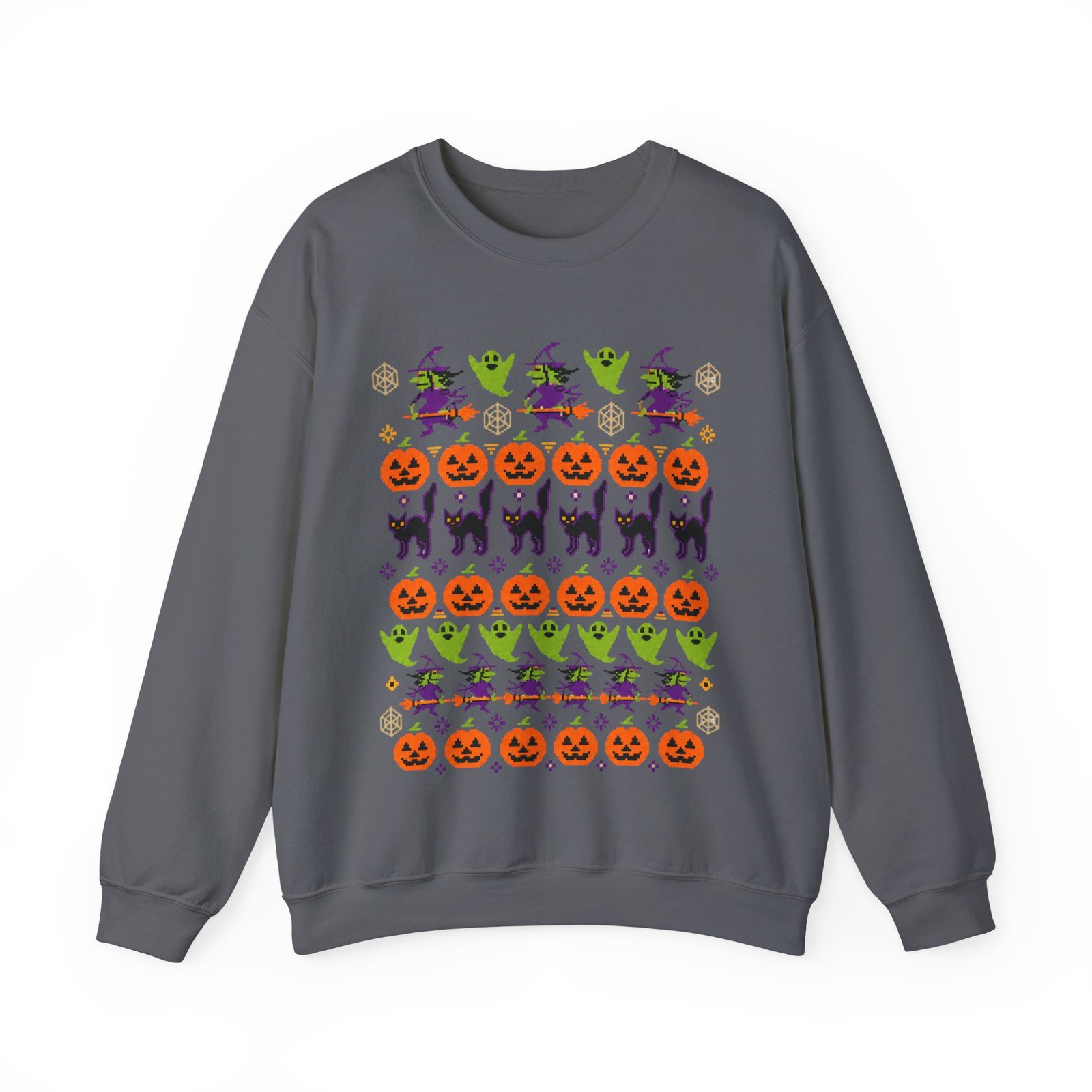 Halloween Ugly Sweater - Unisex Sweatshirt – Spooky Season Full Pattern - Image 20