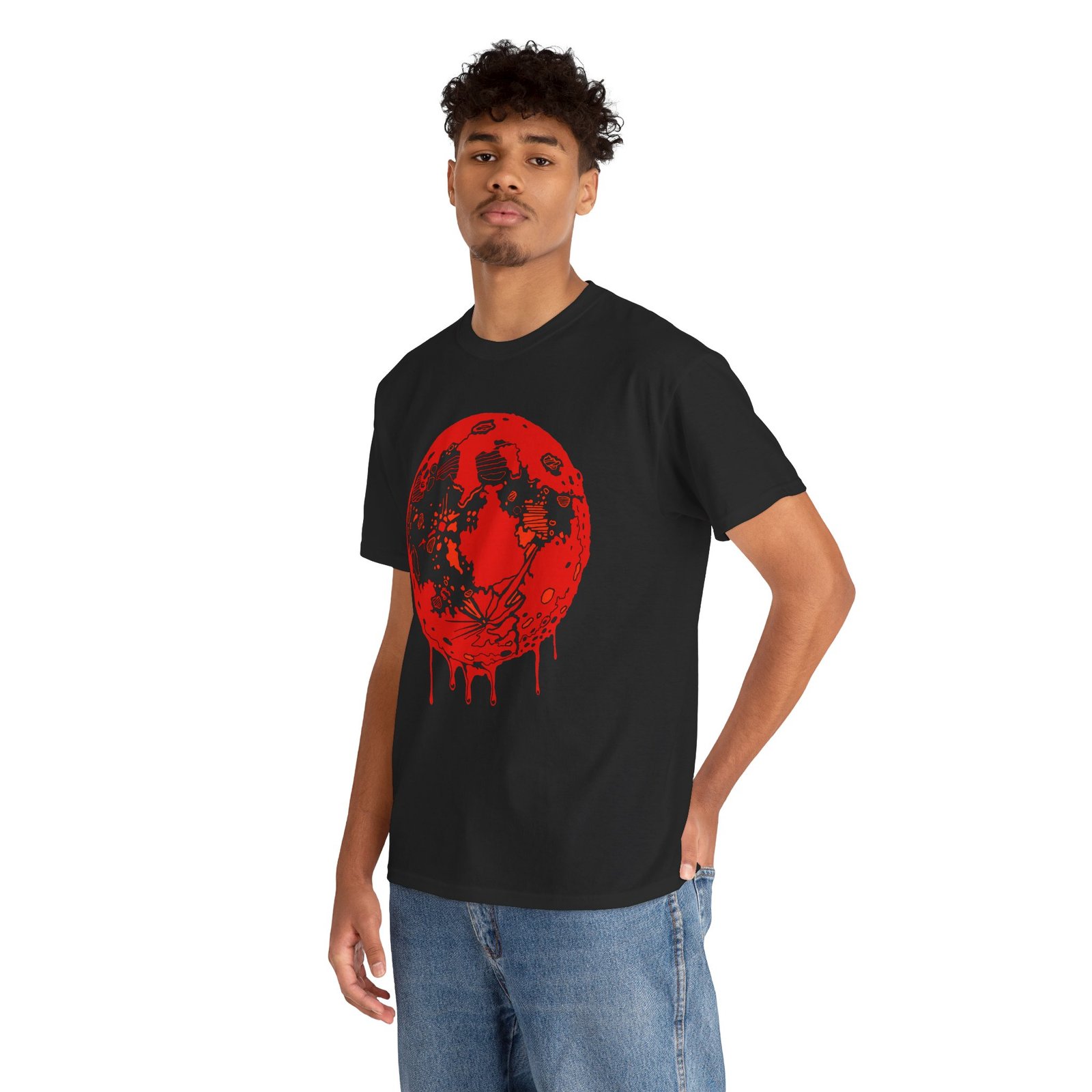 Blood Moon - Unisex – Gothic - Red Lunar Eclipse - Horror Shirt - Image 4