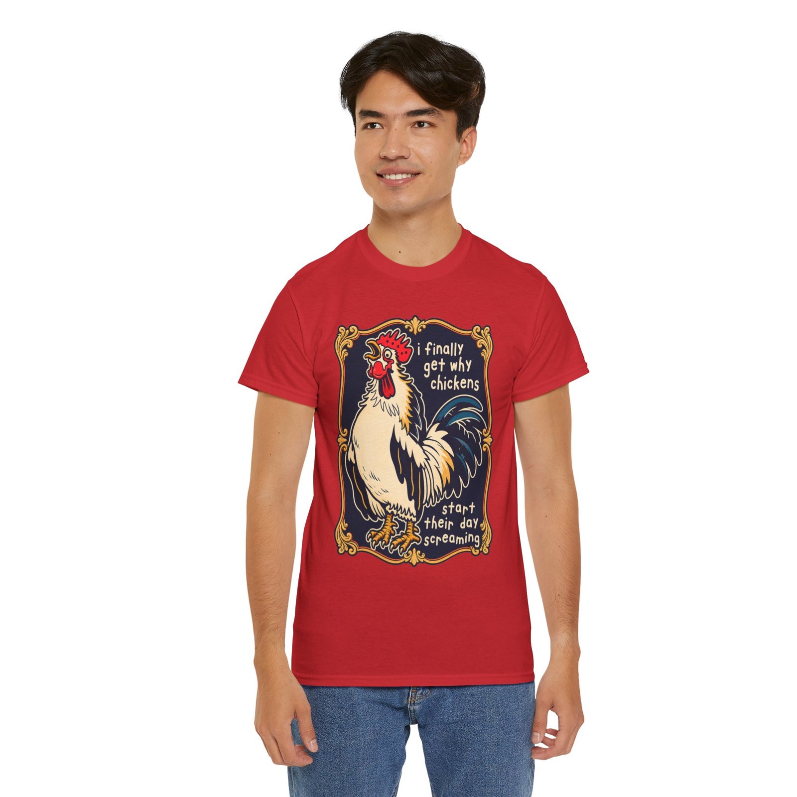 I Finally Get Why Chickens Start Their Day Screaming – Unisex T-Shirt – Morning Mood in Feathered Form - Image 12