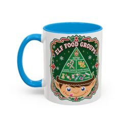 Elf Food Groups – Color Accent Mug – Sweet Sips, North Pole Style