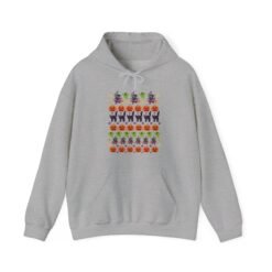 Halloween Ugly Sweater - Unisex Hoodie – Spooky Season Full Pattern - Image 12