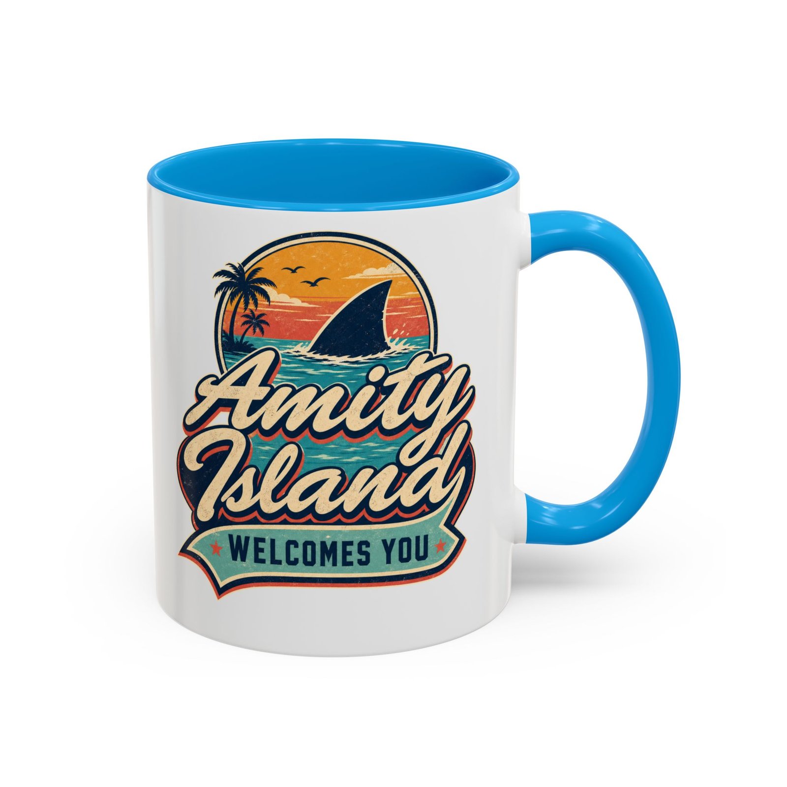 Amity Island Welcomes You – Color Accent Mug – Coffee With a Bite - Image 11
