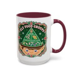 Elf Food Groups – Color Accent Mug – Sweet Sips, North Pole Style - Image 37