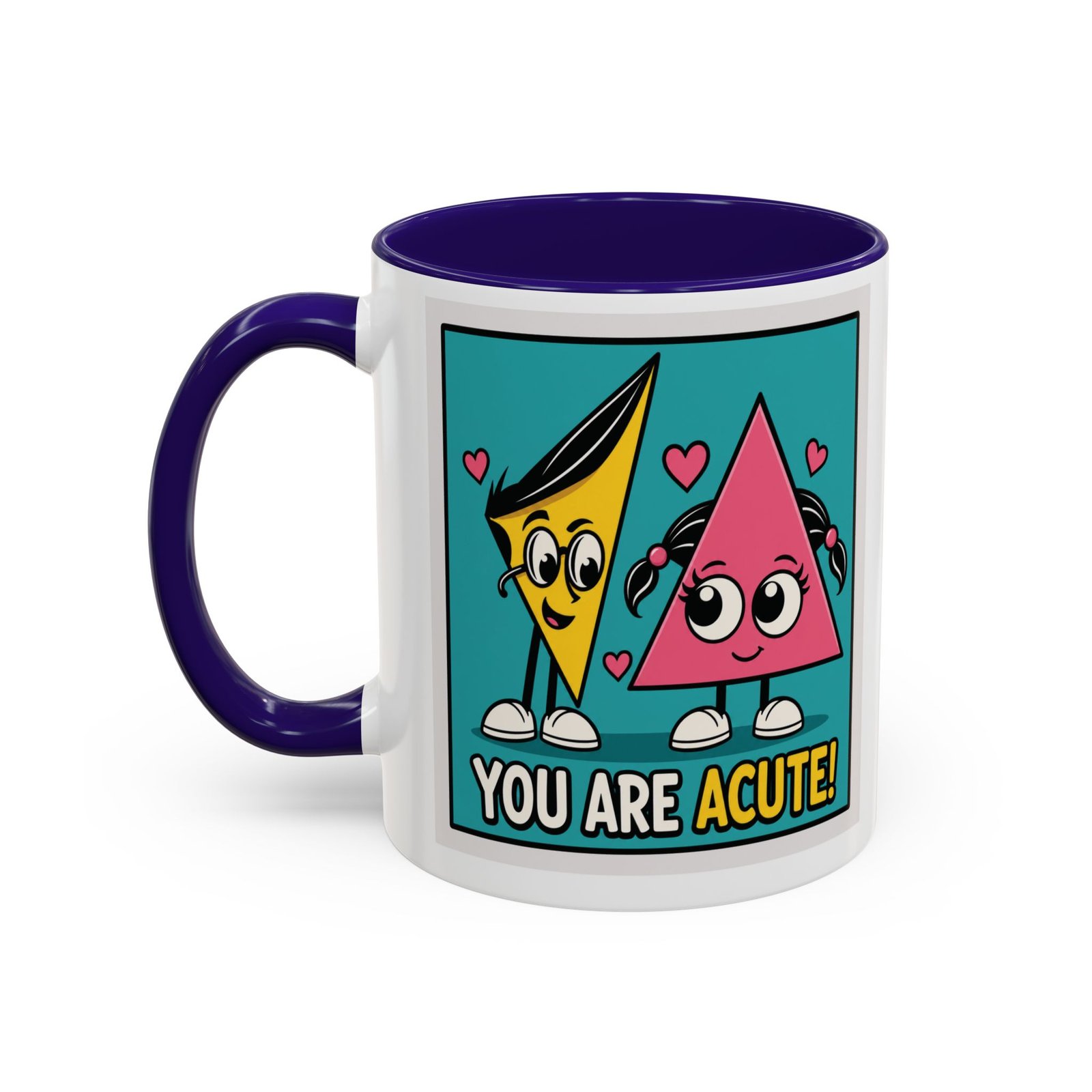 You Are Acute - Color Accent Mug – Funny Geometry, Math Pun - Teacher - Image 6