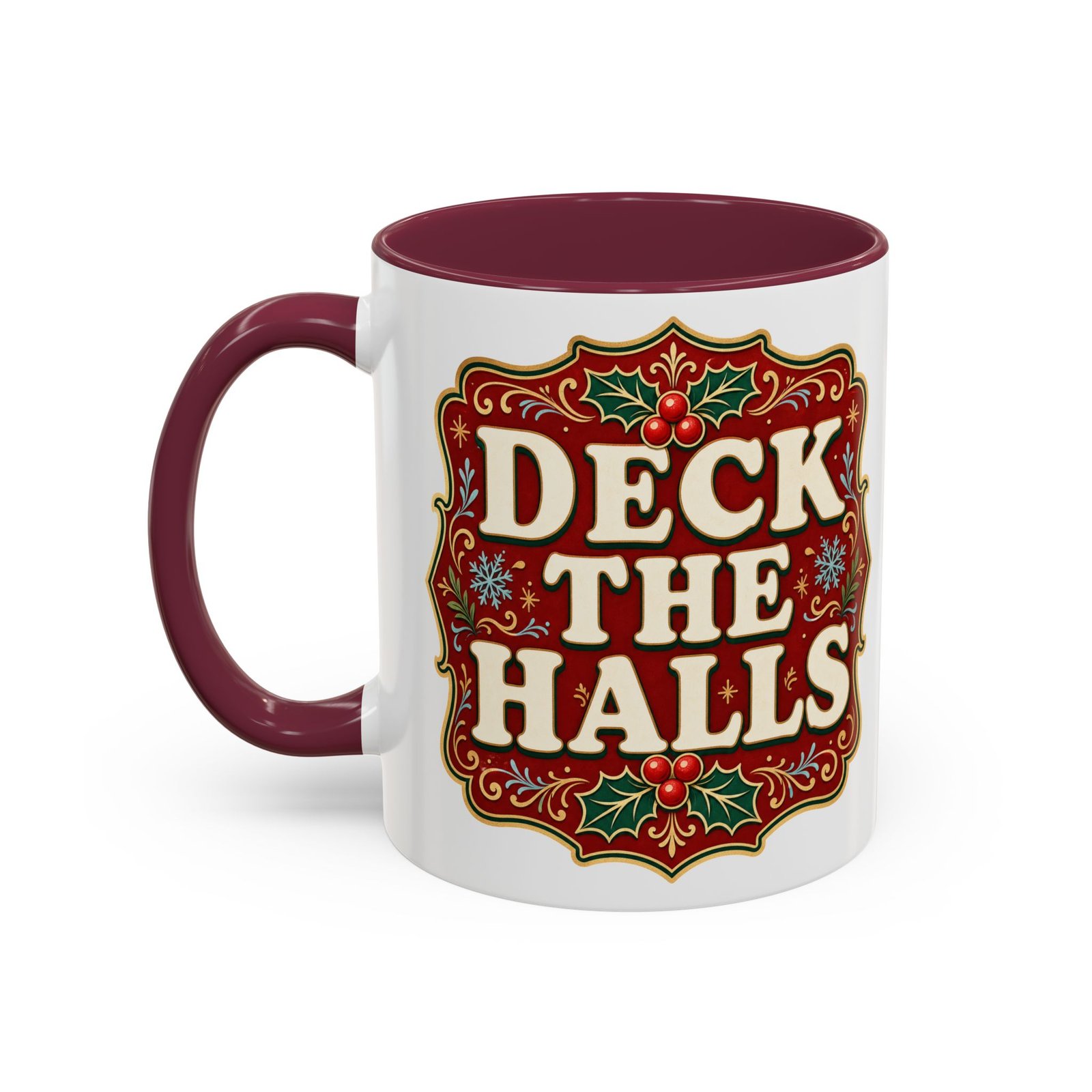 Deck the Halls – Color Accent Mug – Sip Into the Season - Image 8