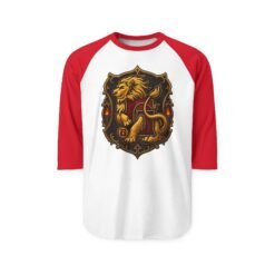 House of Lion – Unisex Raglan T-Shirt – Wizarding School Courage Meets Game-Day Style