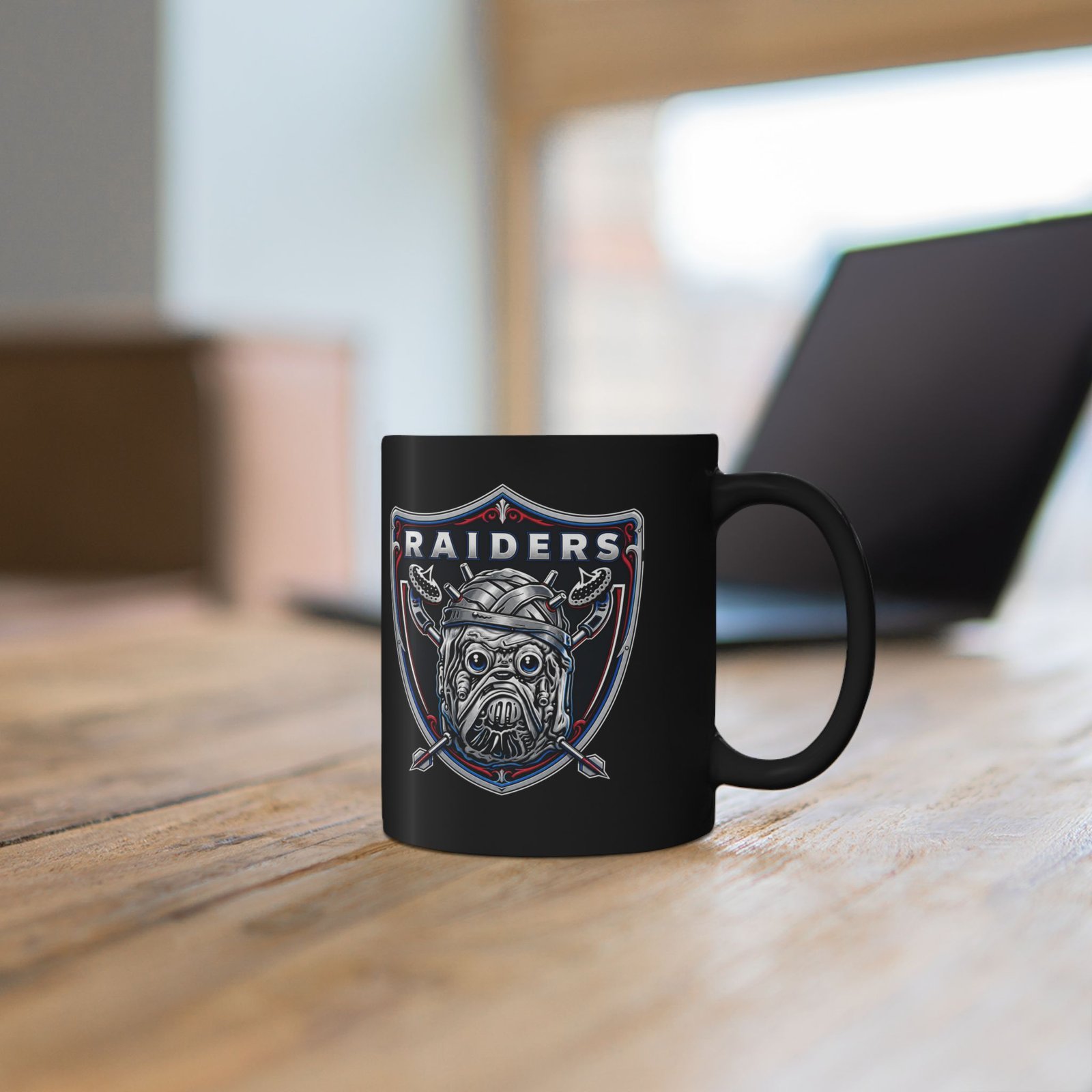 Tusken “Raiders” – Black Mug – Intergalactic Grit, Silver & Black Style - Image 4