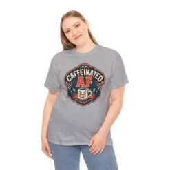 Caffeinated AF – Unisex T-Shirt – Strong Brew, Strong Mood - Image 4