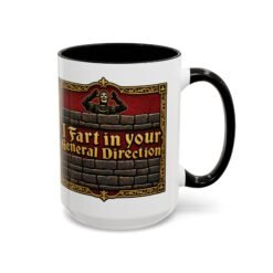 I Fart in Your General Direction - Color Accent Mug – Monty Python French Taunter Coffee Mug - Image 25