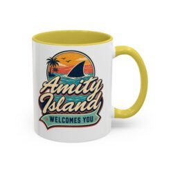 Amity Island Welcomes You – Color Accent Mug – Coffee With a Bite - Image 4