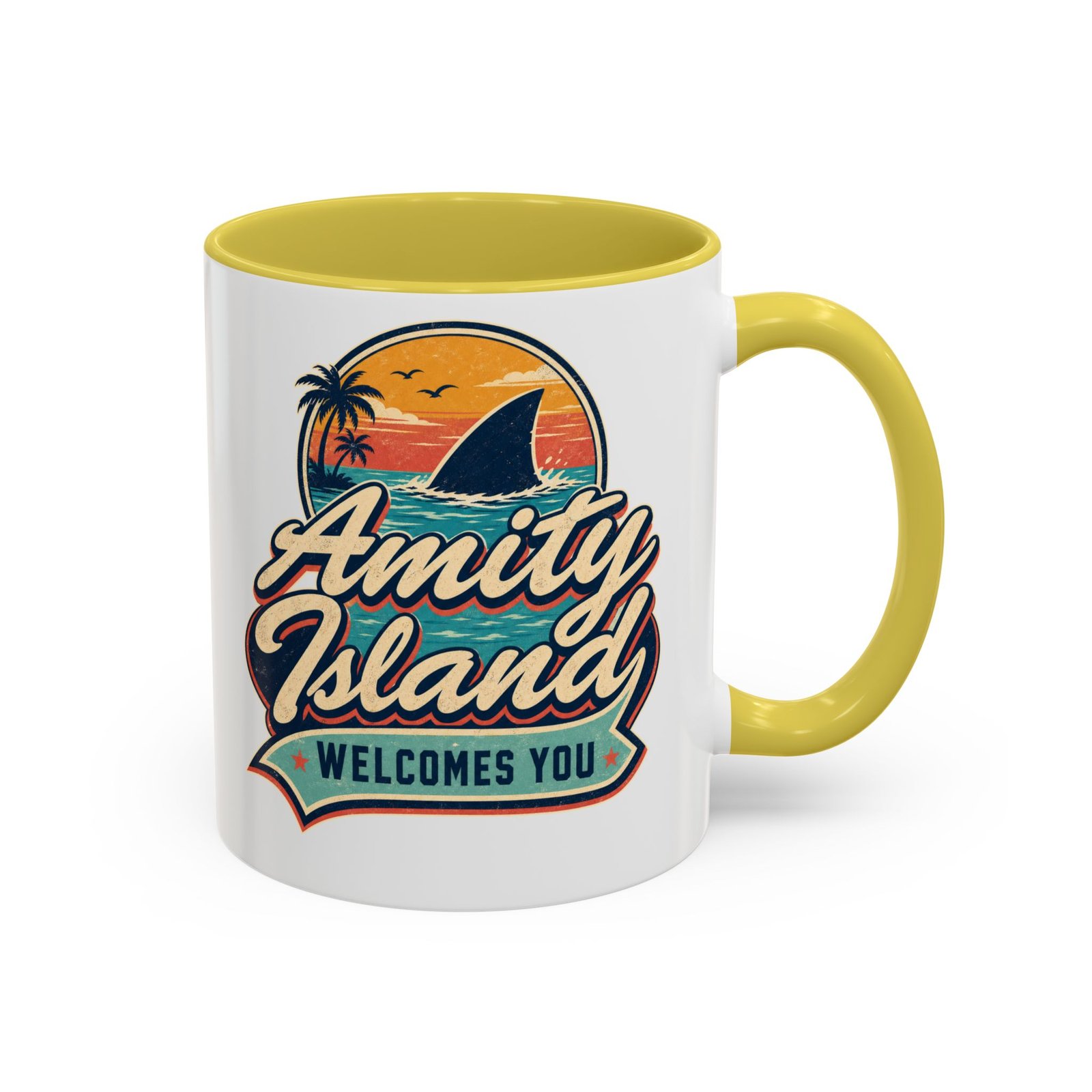 Amity Island Welcomes You – Color Accent Mug – Coffee With a Bite - Image 4