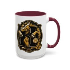House of Badger – Accent Color Mug – Wizarding School Magic in Every Sip - Image 9