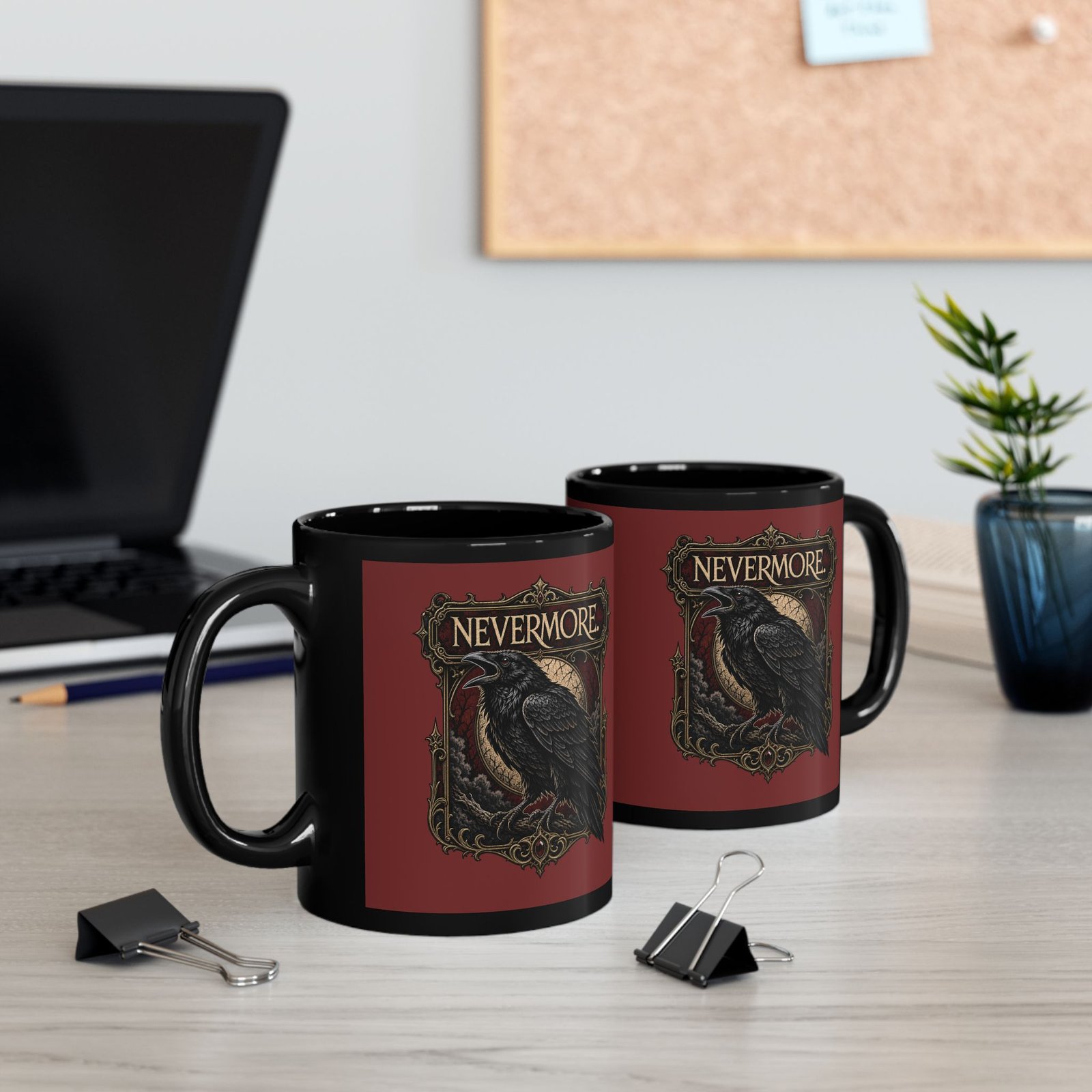 Nevermore - Black Mug – Sip with a Touch of the Macabre - Image 4