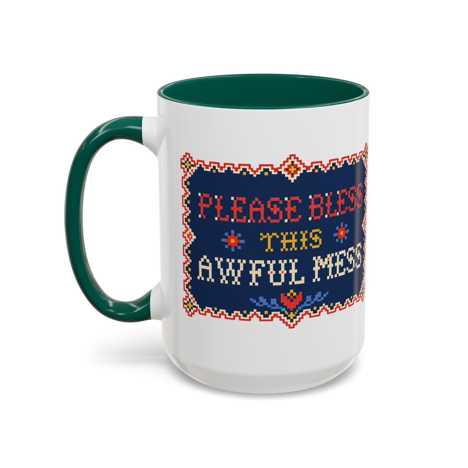 Please Bless This Awful Mess – 11oz or 15oz Accent Mug – Caffeine for Cozy Chaos - Image 32