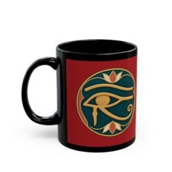 Alternative view of Eye of Horus Black Mug – Ancient Protection & Timeless Style