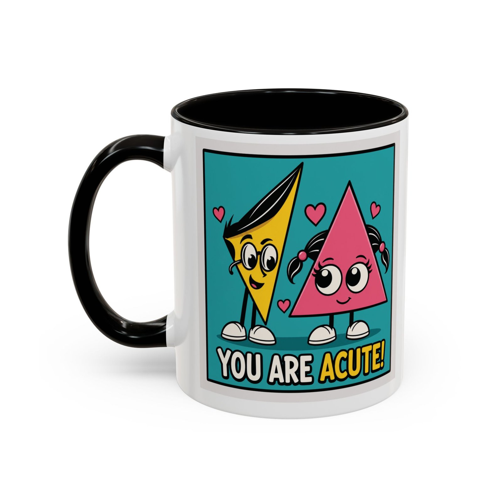 You Are Acute - Color Accent Mug – Funny Geometry, Math Pun - Teacher - Image 4