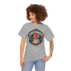 Caffeinated AF – Unisex T-Shirt – Strong Brew, Strong Mood - Image 3