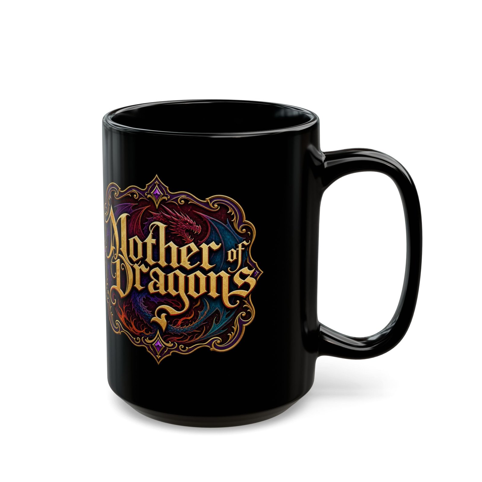 Mother of Dragons - Black Mug – Sip Like a Queen of Fire - Image 5