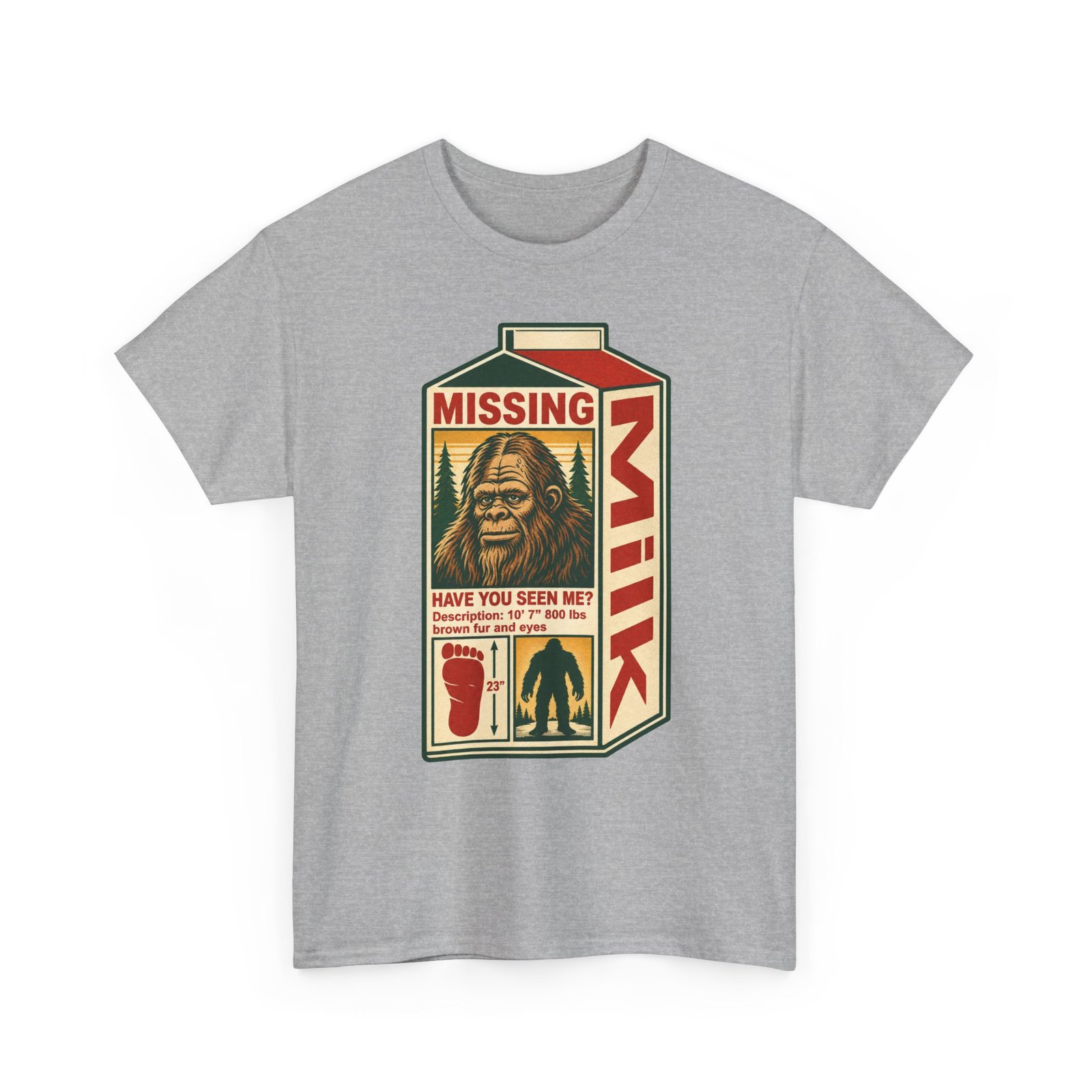 Missing Bigfoot – Unisex T-Shirt – Have You Seen This Sasquatch? - Image 11