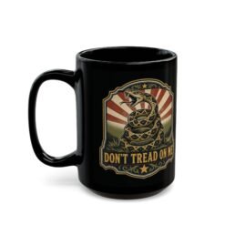 Gadsden Flag - Black Mug – Don’t Tread on My Coffee - Image 7