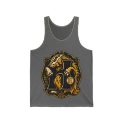 House of Badger – Unisex Jersey Tank Top – Wizarding School Pride - Image 7