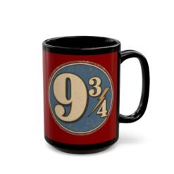 Platform 9¾ – Black 11oz or 15oz Mug – Coffee Before the Hogwarts Express - Image 7