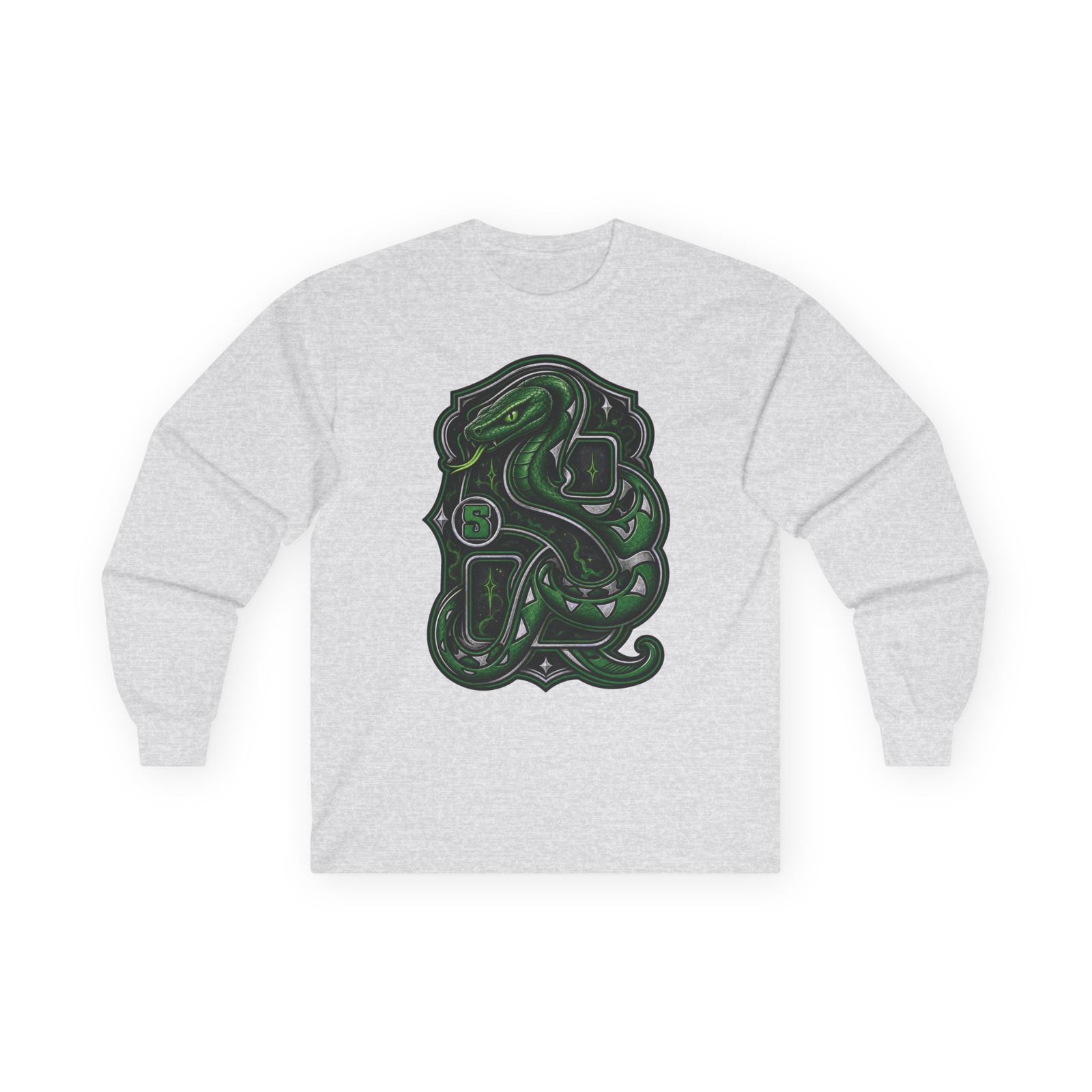 House of Snake – Ultra Cotton Long Sleeve T-Shirt – Wizarding School Ambition with a Clever Edge - Image 5