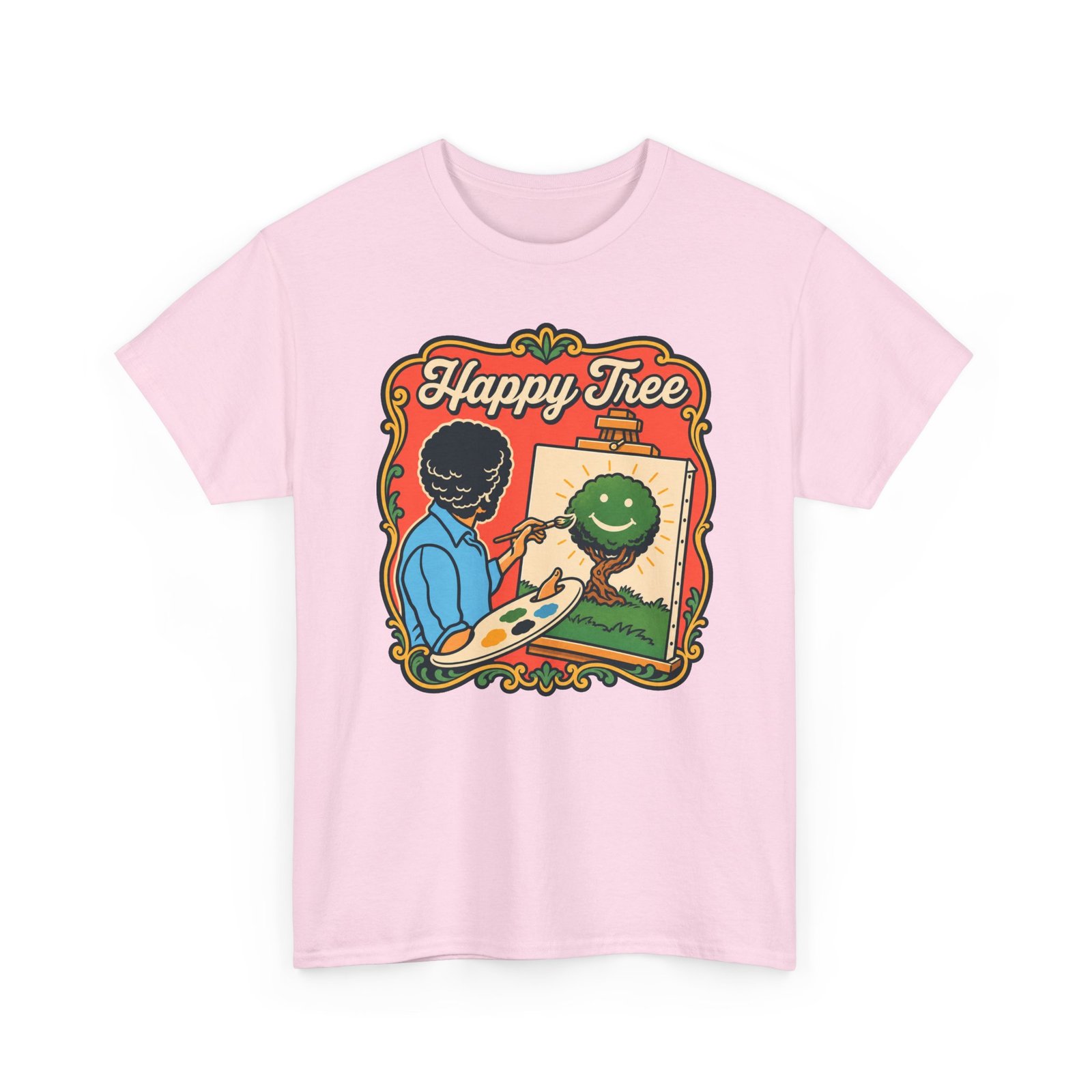"Happy Tree" Unisex T-Shirt – Peace, Paint, and Positivity - Image 24