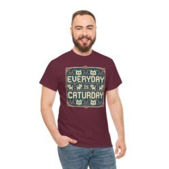 Everyday Is Caturday – Unisex T-Shirt – Feline Festive Vibes - Image 7