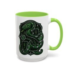 House of Snake – Accent Color Mug – Wizarding School Ambition in Every Sip - Image 15