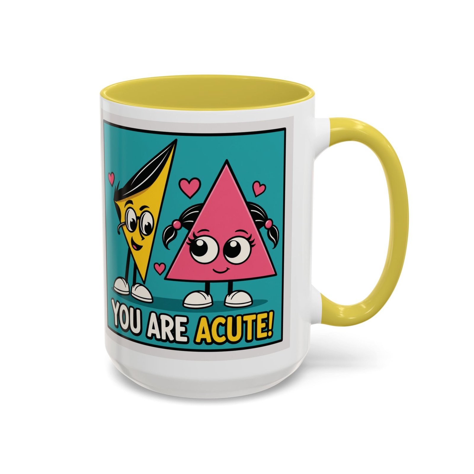You Are Acute - Color Accent Mug – Funny Geometry, Math Pun - Teacher - Image 23