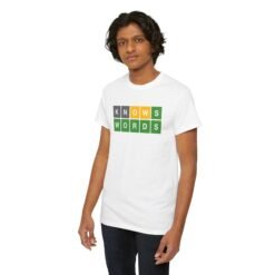 KNOWS WORDS - Unisex T-Shirt – Funny Word Puzzle, Vocabulary and Word Nerd - Image 4