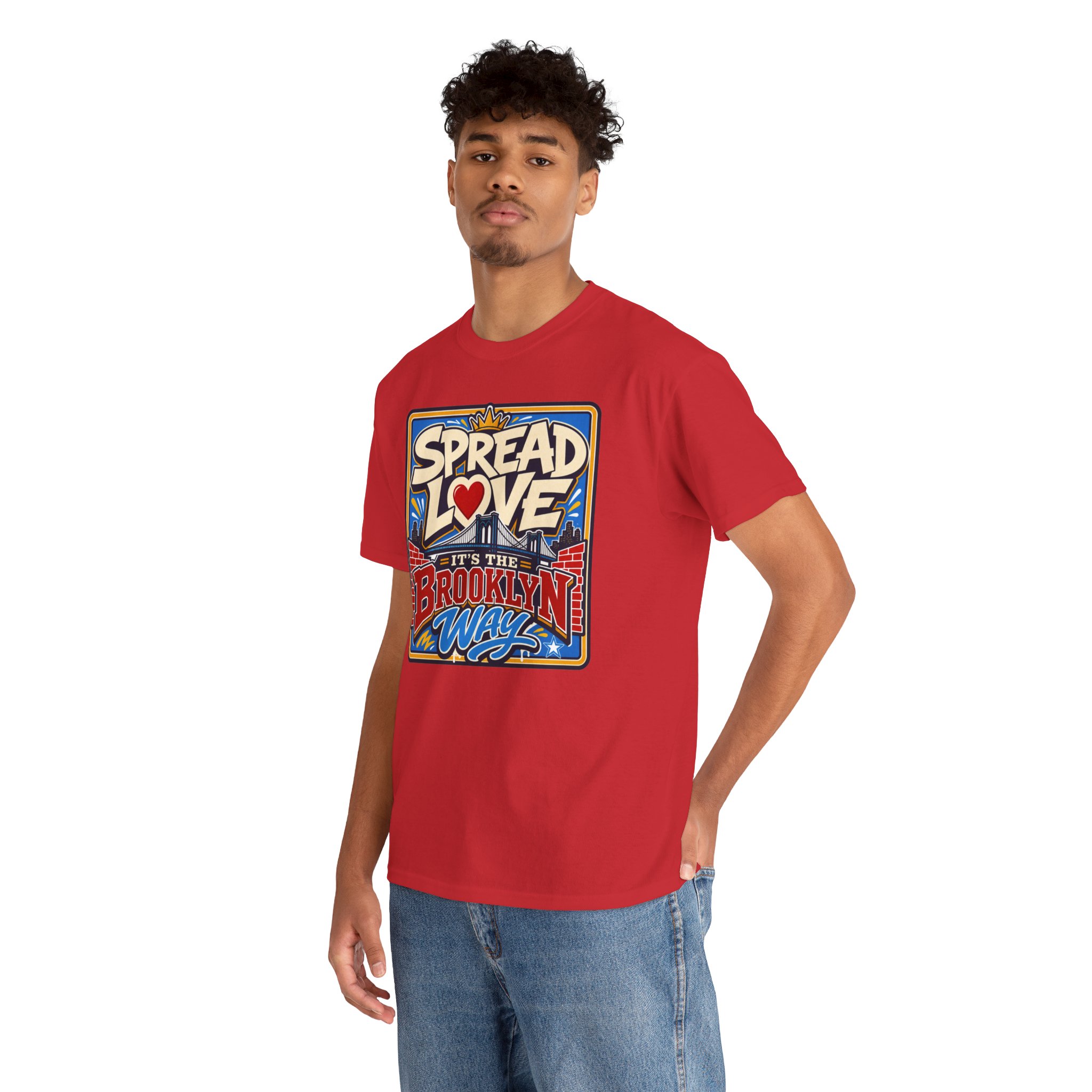 Spread the Love the Brooklyn Way – Unisex T-Shirt – Brooklyn Street Art Style - Image 4