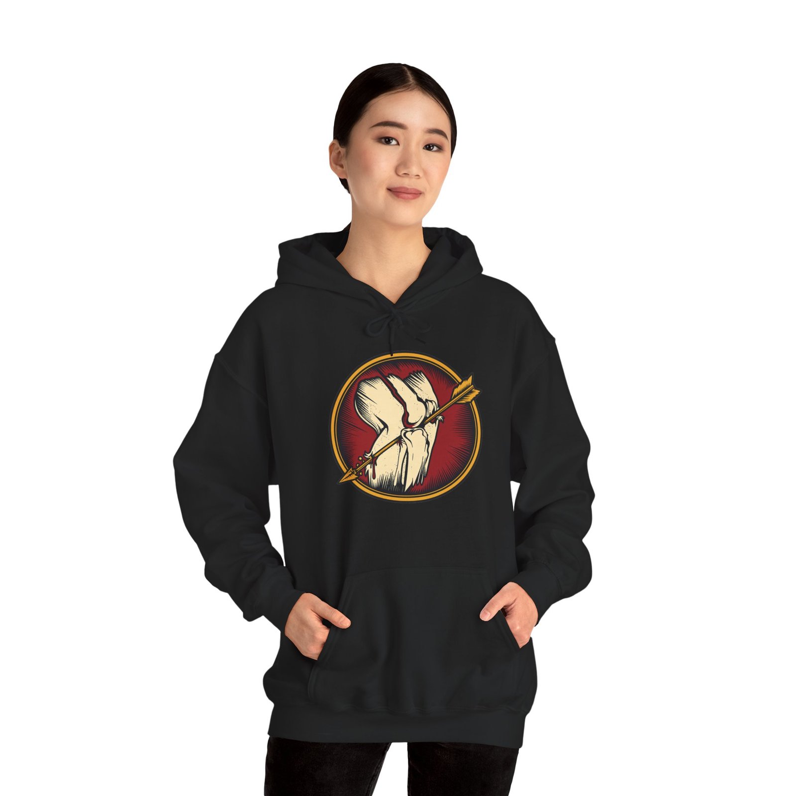Arrow to the Knee – Unisex Hoodie – I Used to Be an Adventurer - Image 5