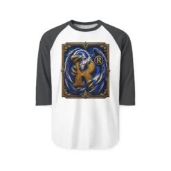 Alternative view of House of Eagle – Unisex Raglan T-Shirt – Wizarding School Style for Clever Competitors