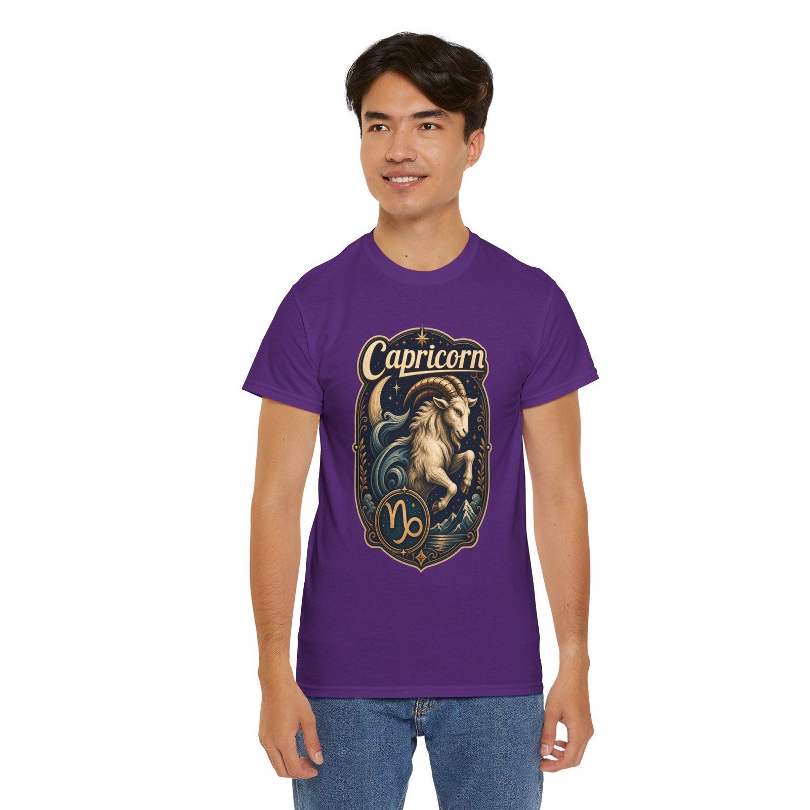 Capricorn Zodiac - Unisex T-Shirt – Sea-Goat, Astrology and Earth Sign - Image 6