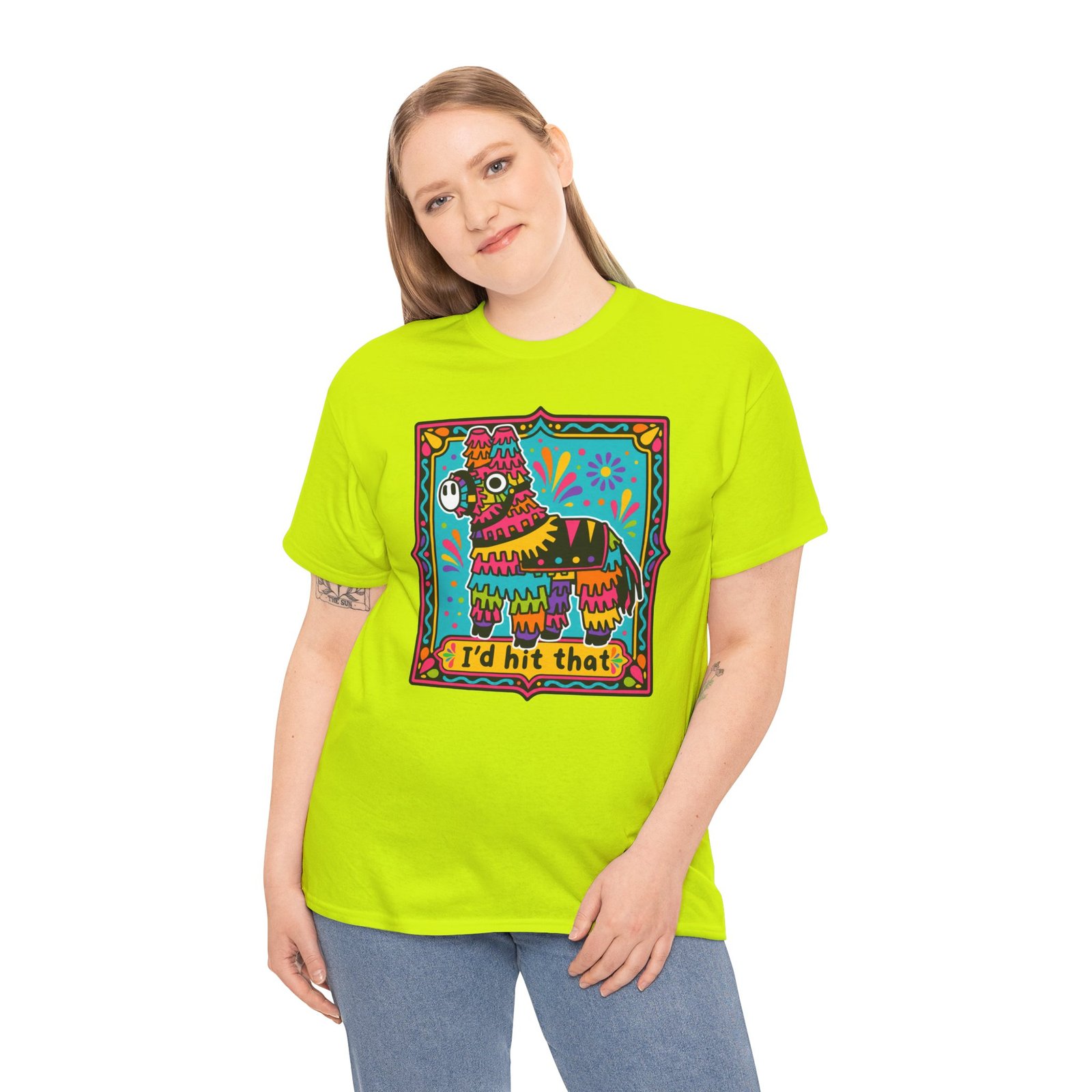 I’d Hit That – Unisex Funny Llama Piñata T-Shirt - Image 6
