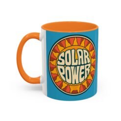 Solar Power – Color Accent 11oz or 15oz Mug – Renewable Morning Energy