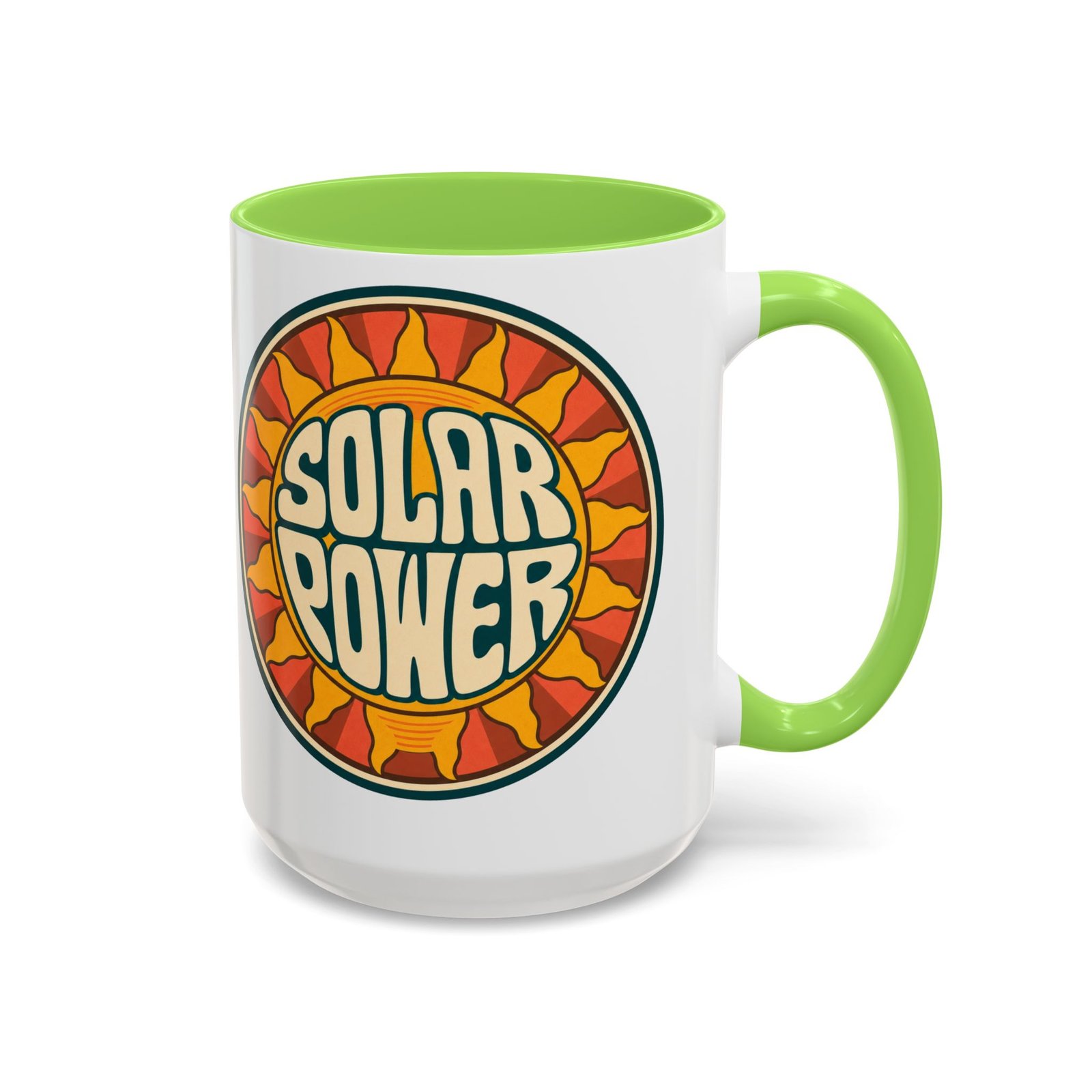 Solar Power – Color Accent Mug – Renewable Morning Energy - Image 35