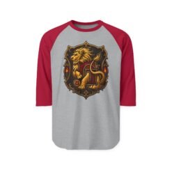 House of Lion – Unisex Raglan T-Shirt – Wizarding School Courage Meets Game-Day Style - Image 12