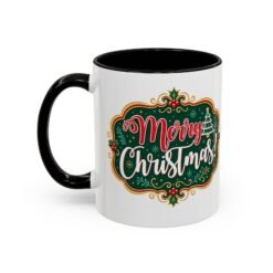Merry Christmas - Color Accent Mug – Sip the Season in Style - Image 4