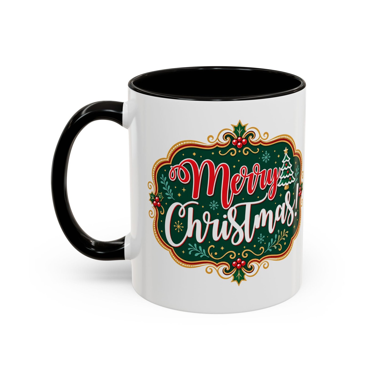 Merry Christmas - Color Accent Mug – Sip the Season in Style - Image 4