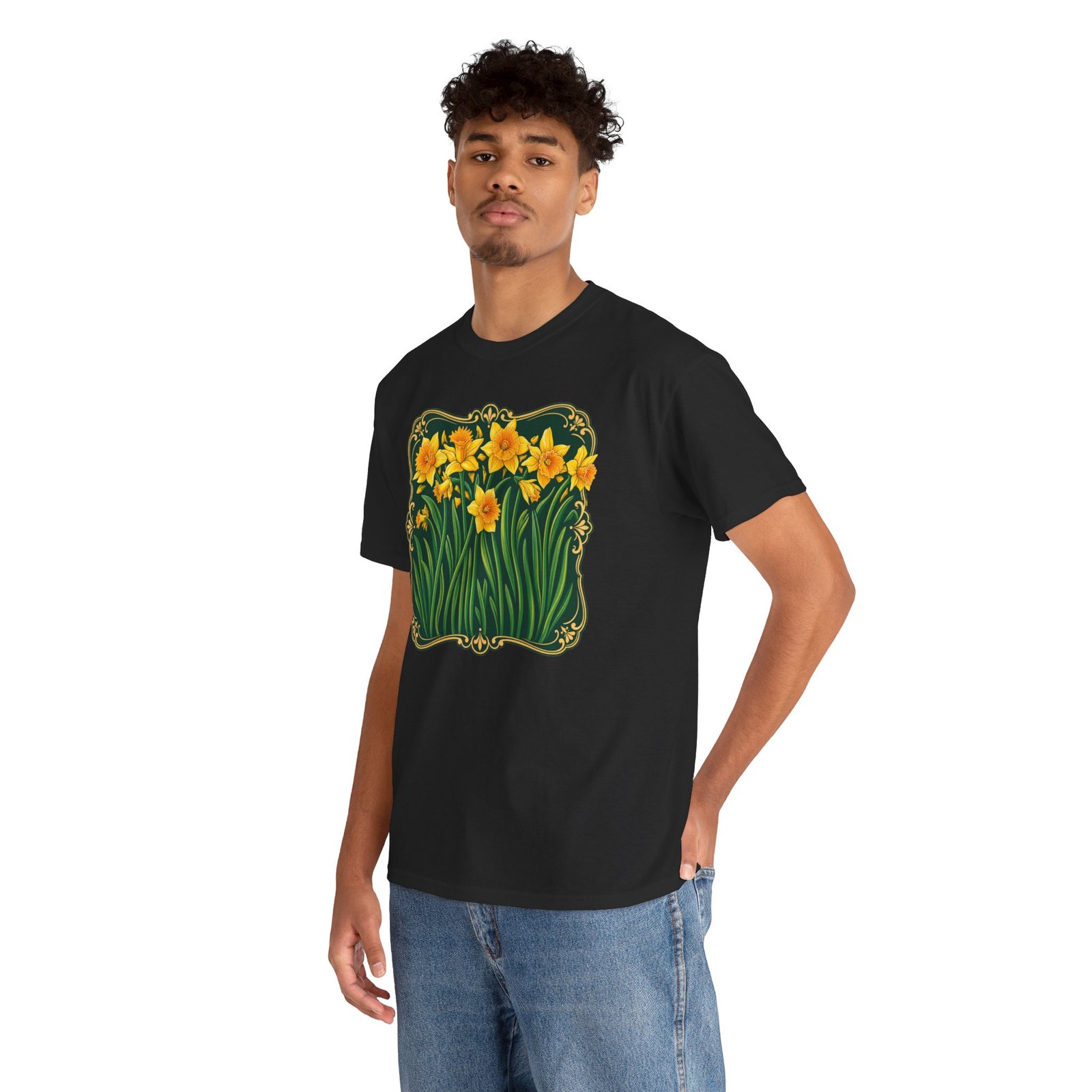 Daffodils – Unisex T-Shirt – Bloom with Bright Energy - Image 8
