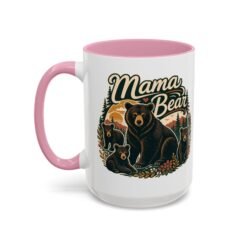 Mama Bear - Color Accent Mug – Fierce Sips, Cozy Vibes - Image 8