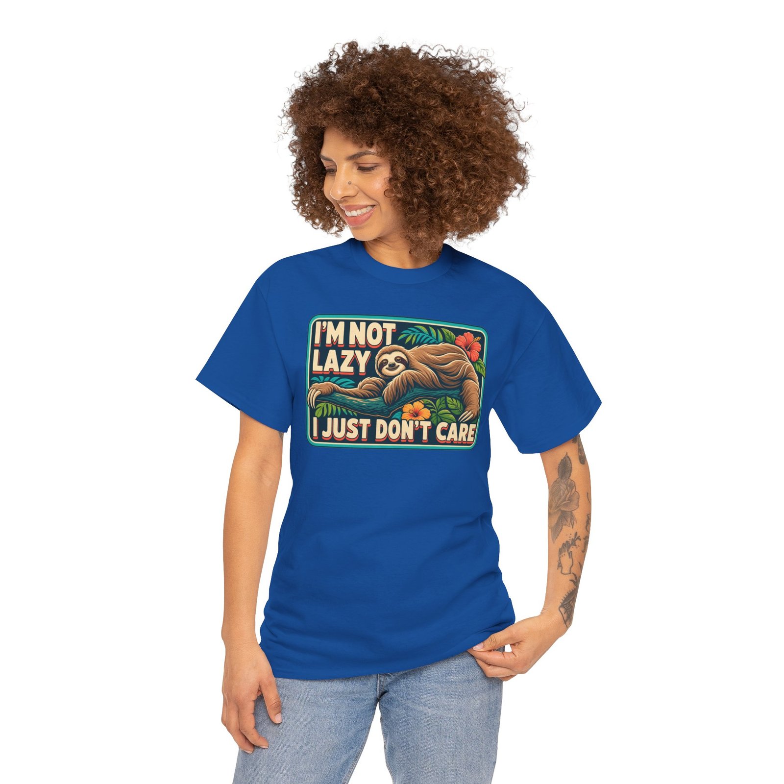 I'm Not Lazy, I Just Don't Care - Unisex T-Shirt – Sloth Mode Activated - Image 3
