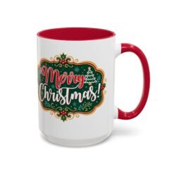 Merry Christmas - Color Accent Mug – Sip the Season in Style - Image 15