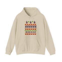 Halloween Ugly Sweater - Unisex Hoodie – Spooky Season Full Pattern - Image 11