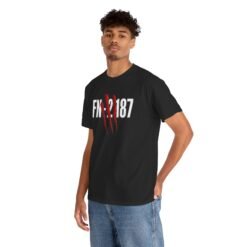 FN-2187 Red Handprint – Unisex T-Shirt – A Number With a Story - Image 9