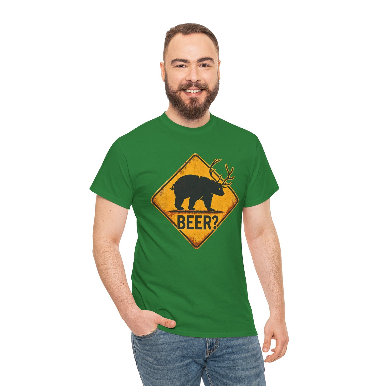 Beer? – Unisex T-Shirt – Beware the Elusive Beear - Image 3
