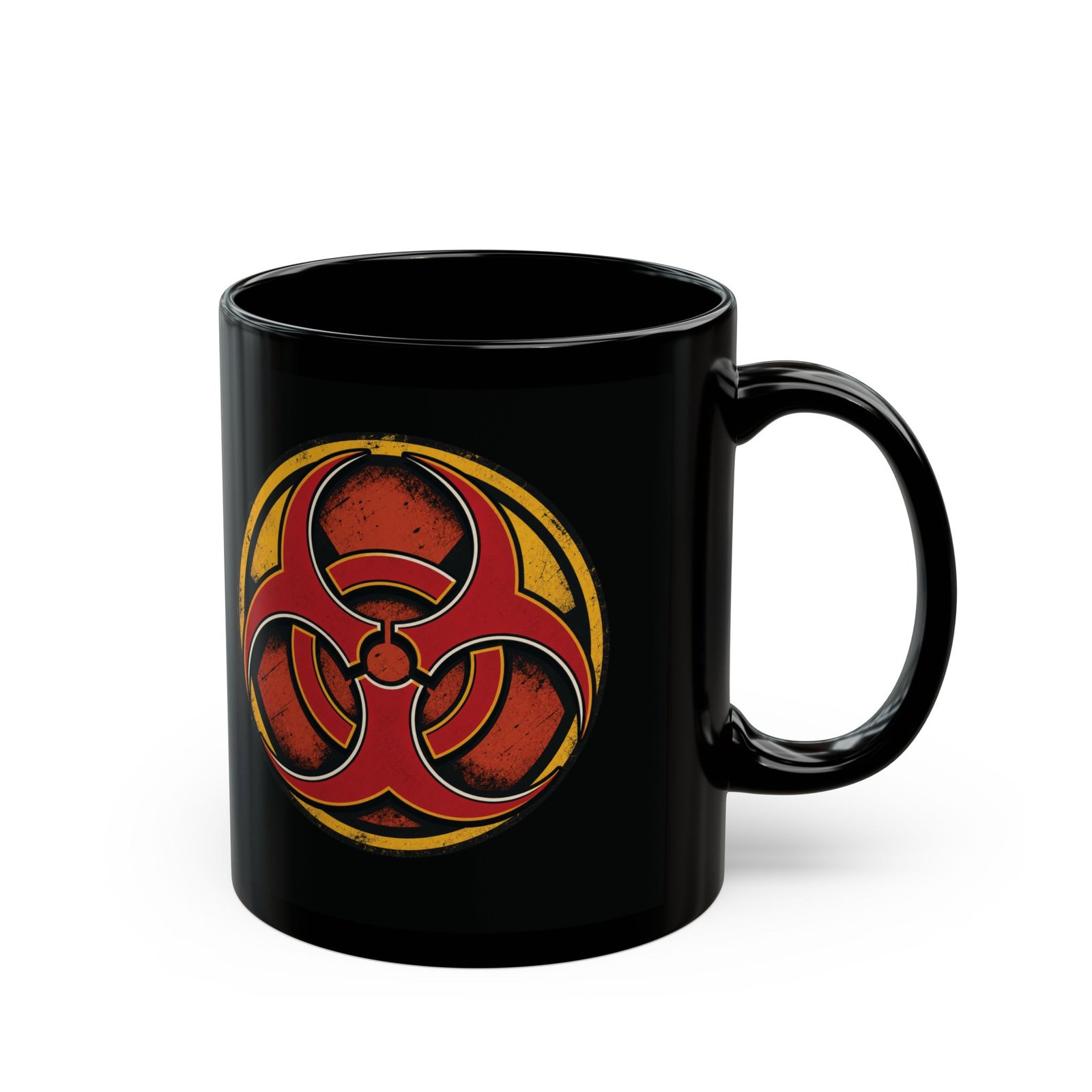 Biohazard Symbol - Black Mug – Sip with Caution - Image 3